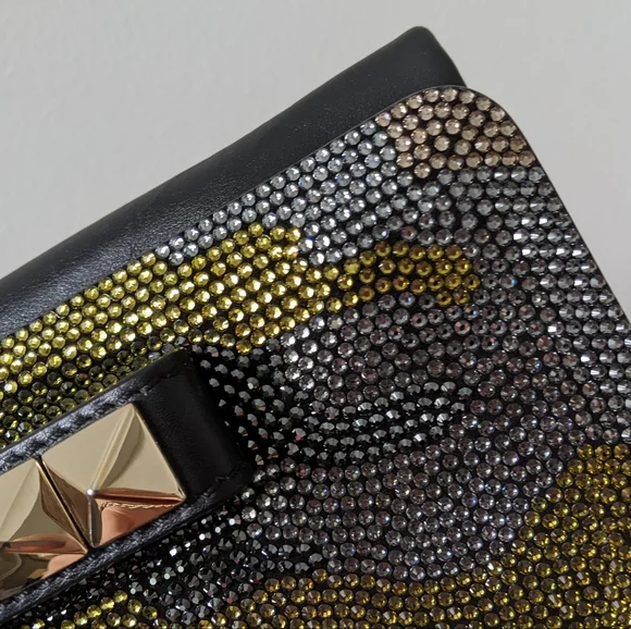 Valentino Garavani Nappa Crystal Camouflage Va Va Voom Shoulder Bag - Picture 14 of 14